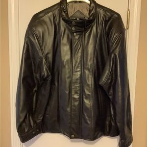 Mens big and tall leather bomber jacket NWT